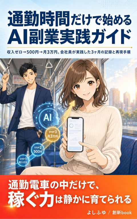 通勤時間だけで始めるAI副業実践ガイドの表紙